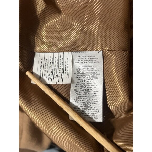 Ralph Lauren Women's XS Coat Jacket Wool Blend Camel Hooded Overcoat Cozy Warm - Picture 5 of 6